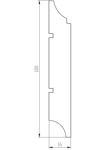 LAGRUS WENECJA 100 RAL 9003 BIAŁA LISTWA PRZYPODŁOGOWA MDF WILGOCIOODPORNE