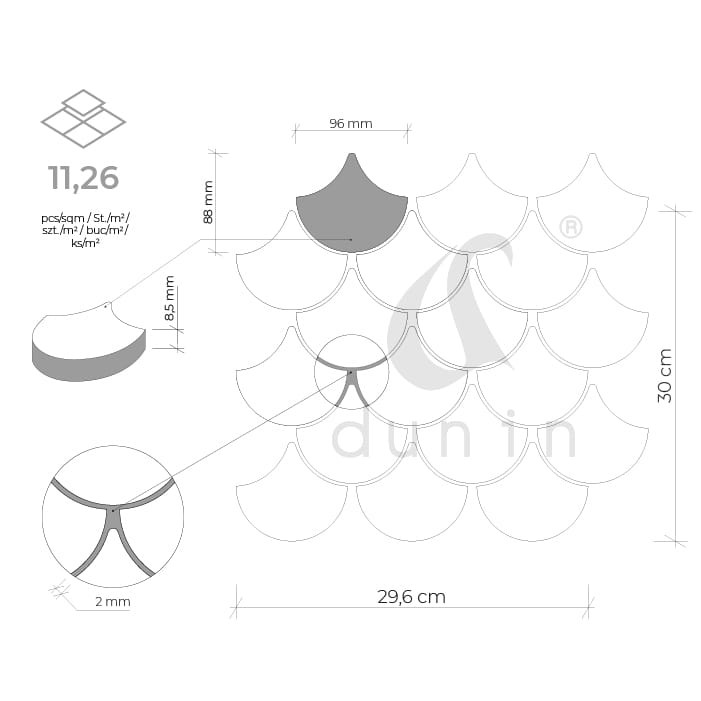 DUNIN MINI FISH SCALE BORA 88