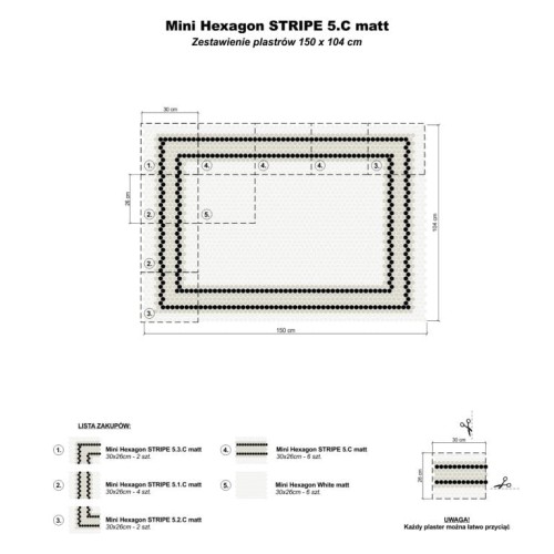 DUNIN MINI HEXAGON STRIPE 5.C MATT