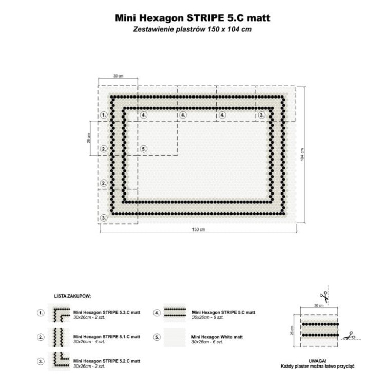 DUNIN MINI HEXAGON STRIPE 5.C MATT