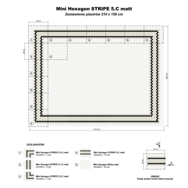 DUNIN MINI HEXAGON STRIPE 5.C MATT