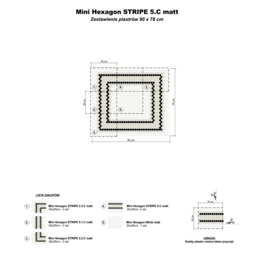 DUNIN MINI HEXAGON STRIPE 5.2.C MATT