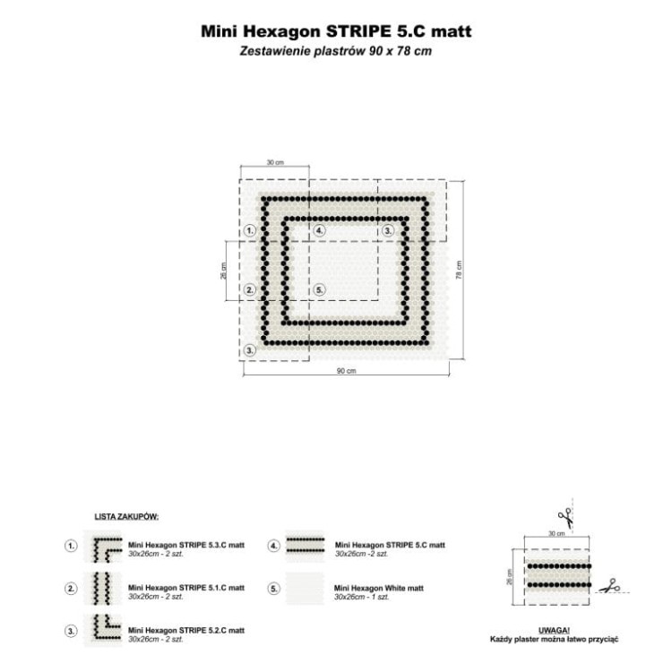 DUNIN MINI HEXAGON STRIPE 5.2.C MATT