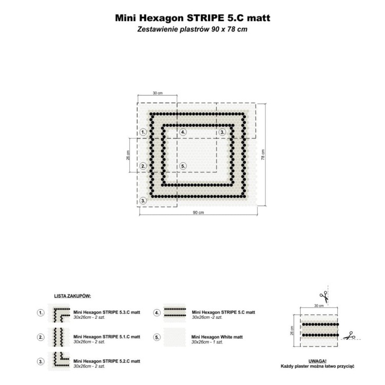 DUNIN MINI HEXAGON STRIPE 5.1.C MATT