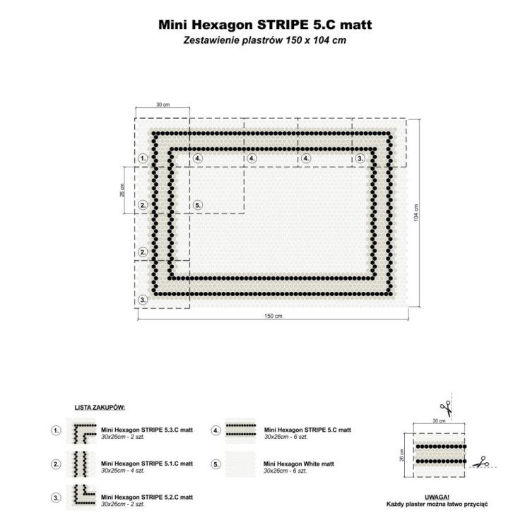 DUNIN MINI HEXAGON STRIPE 5.2.C MATT