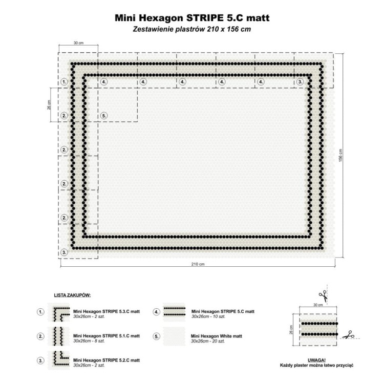 DUNIN MINI HEXAGON STRIPE 5.2.C MATT