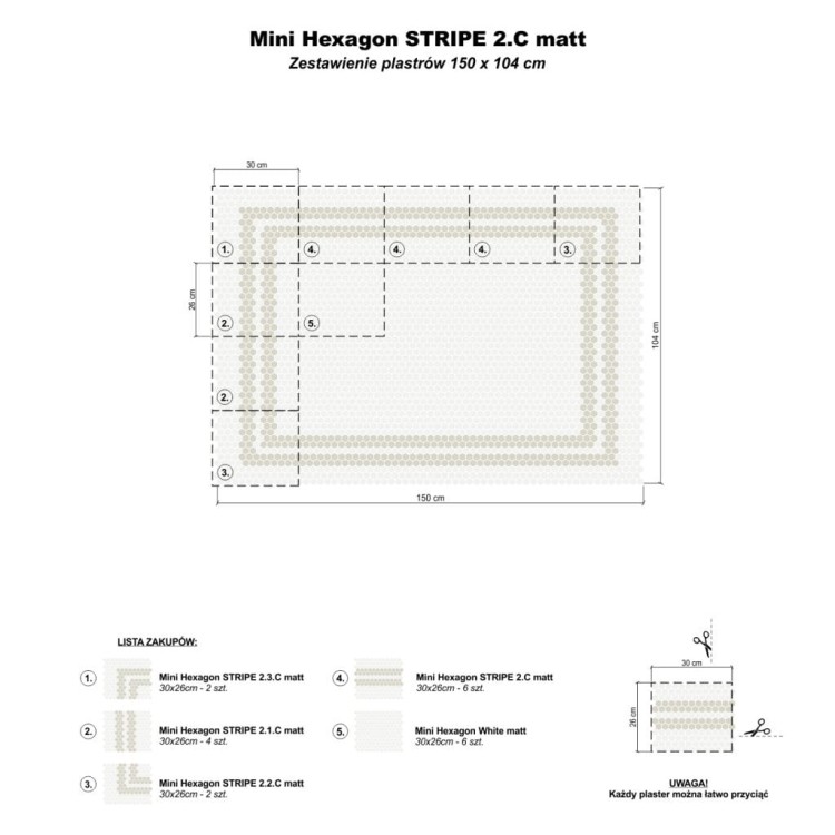 DUNIN MINI HEXAGON STRIPE 2.1.A MATT