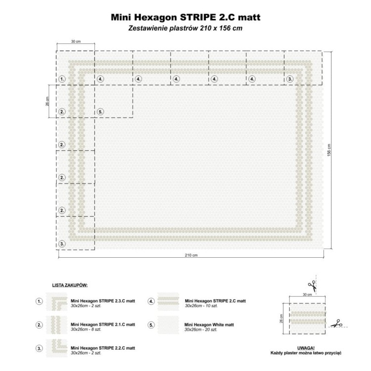 DUNIN MINI HEXAGON STRIPE 2.1.A MATT