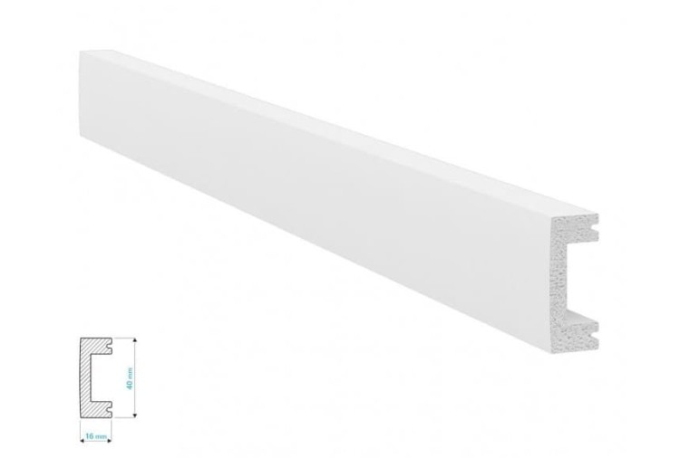 KROME PN4016 Listwa naścienna/przypodłogowa biała