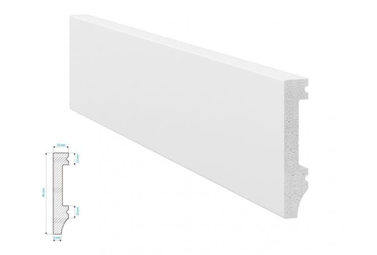 KROME P8015 Listwa przypodłogowa biała