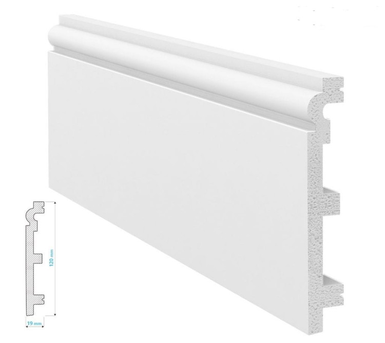 KROME P12019 LISTWA PRZYPODŁOGOWA BIAŁA