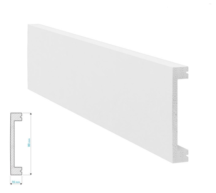 Listwa Przypodłogowa / Naścienna PN8016 (80x16x2400mm)