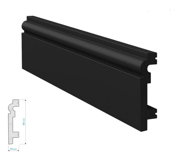 Listwa Przypodłogowa P8019B (80x19x2400mm)