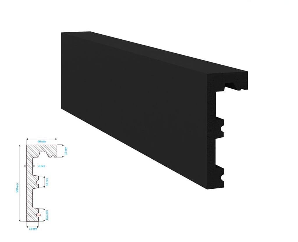 KROME Listwa Karniszowa K10040B (100x40x2400mm)