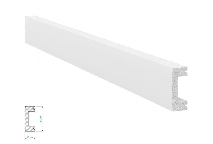 KROME PN4016 Listwa naścienna/przypodłogowa biała