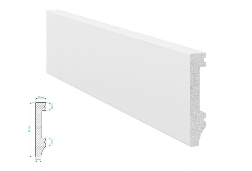 KROME P8015 Listwa przypodłogowa biała