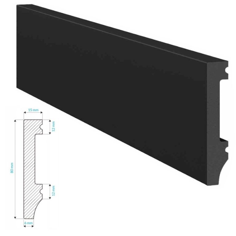Listwa przypodłogowa czarna P8015B KROME