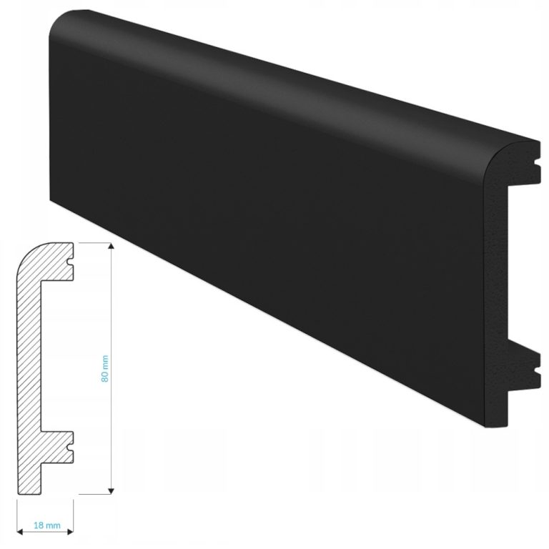 Listwa przypodłogowa czarna P8018B KROME