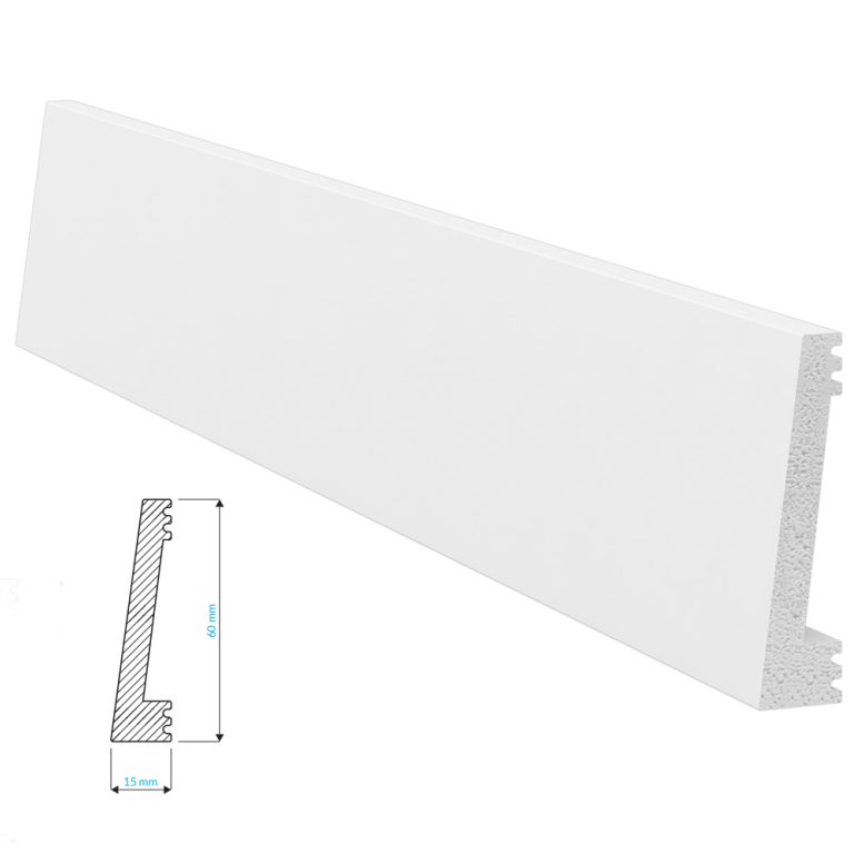 Listwa przypodłogowa biała PN6015 KROME