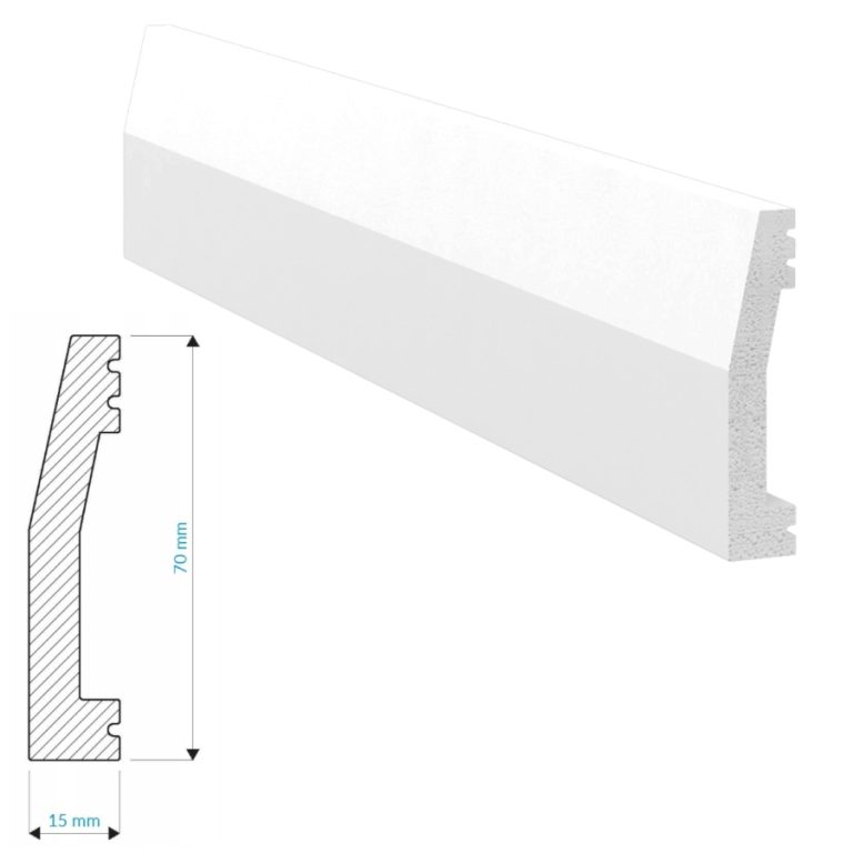 Listwa ścienna biała PN7015 KROME